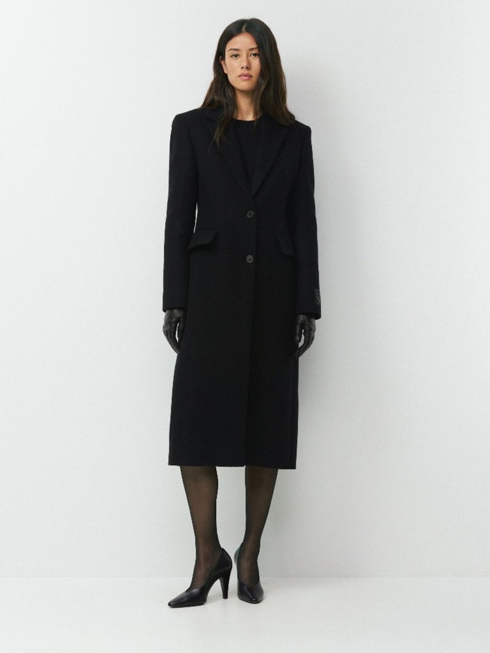 Aritzia The Evening Coat — Luxe Wool Cashmere, Black, XS